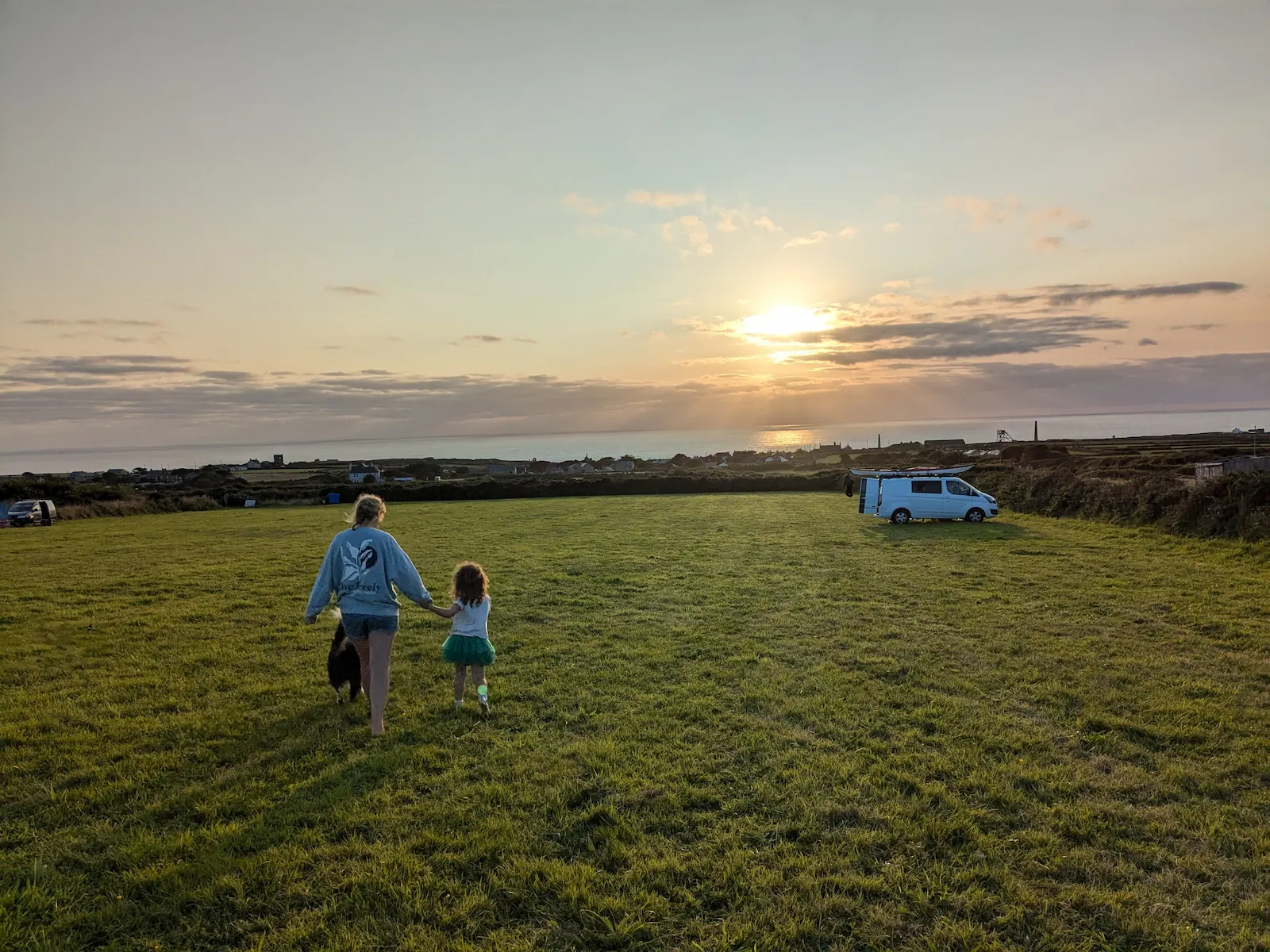 Panoramic view of Cape Cornwall coastline