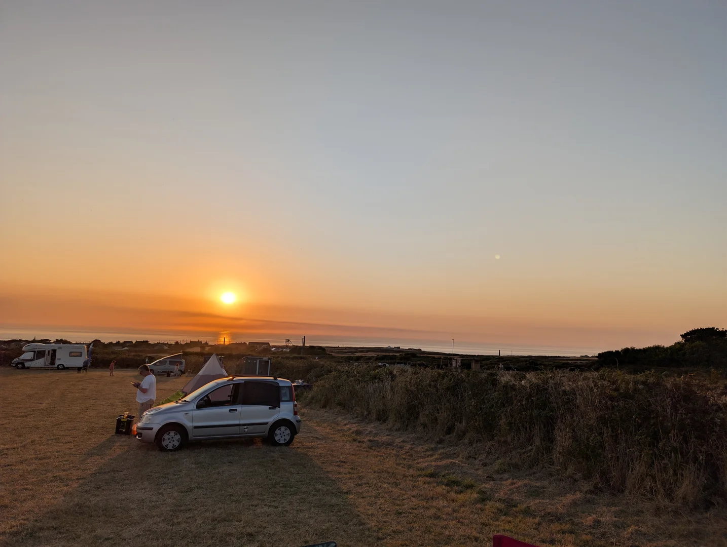 Sun dipping into the Atlantic